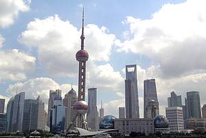 Modern Chinese city skyline