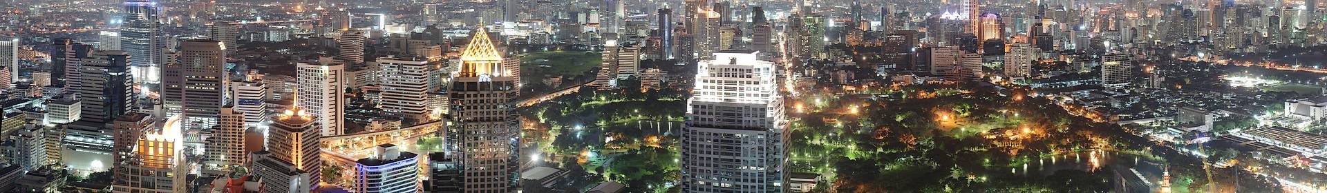 Bangkok skyline at night