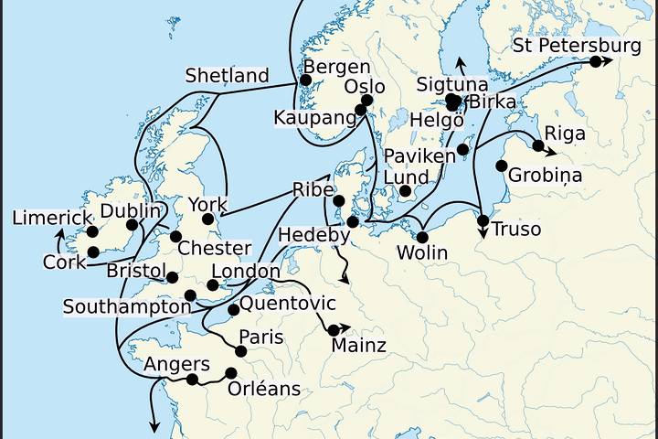 Ancient trade routes with Europe