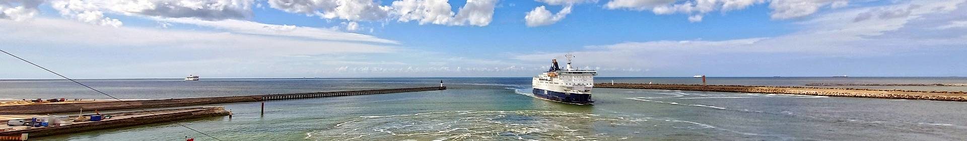 Ferry entering port