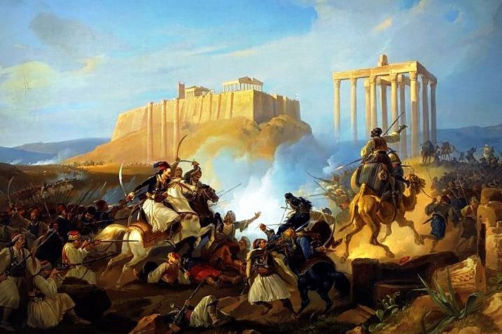 Artwork depicting Greek war for independence