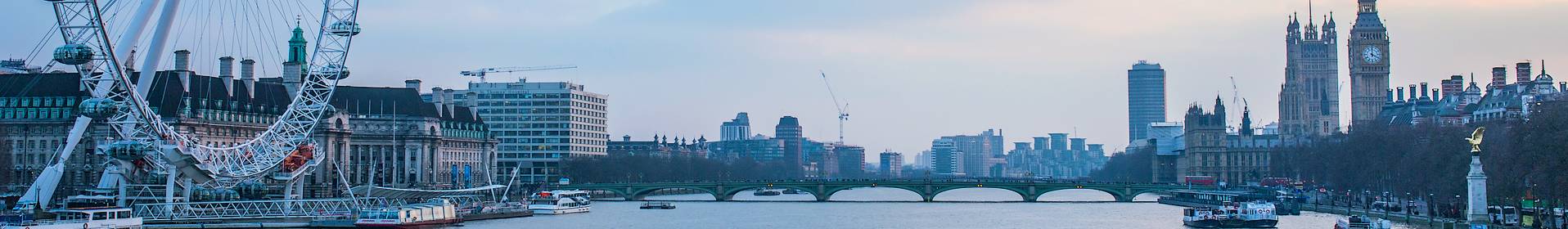 View of river Thames buildings