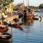 Busy waterfront in Vietnam