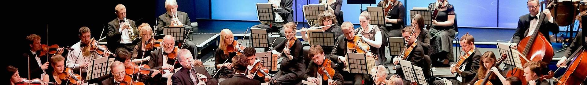 Orchestra performing on stage