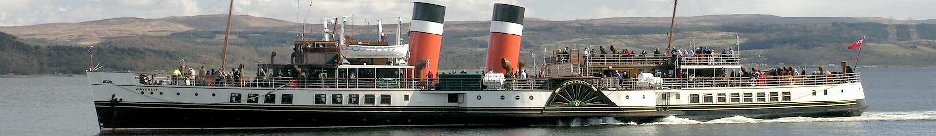 UK paddle driven ship at sea