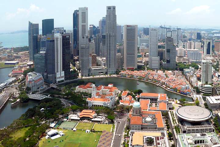 Business buildings in Singapore